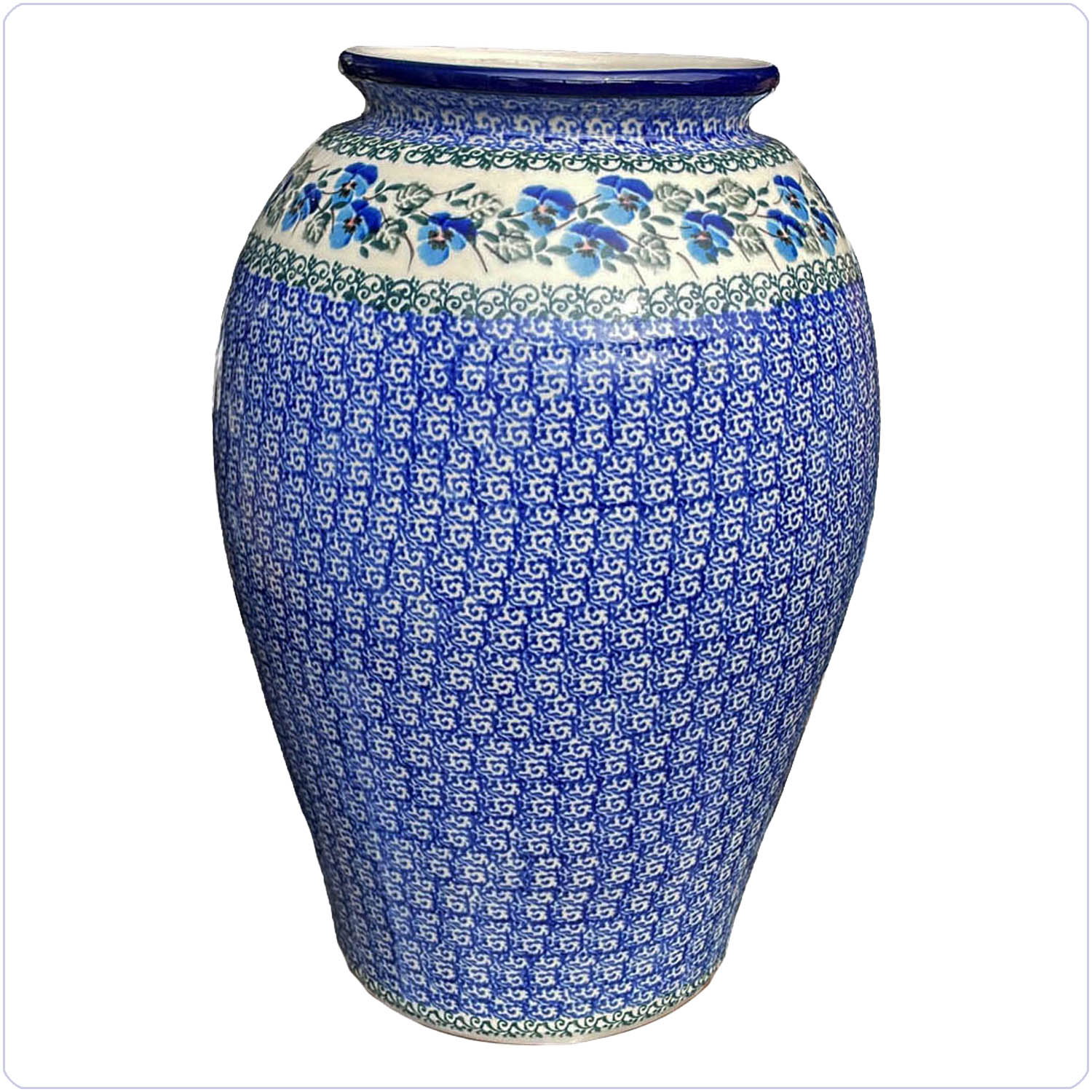 Bunzlau Grote vaas (0012) - Blue Violin (2273)