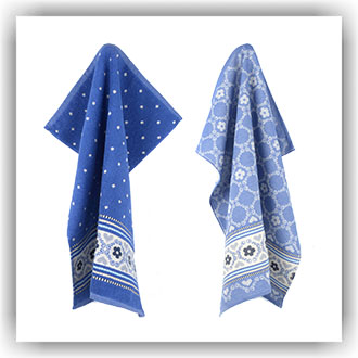 Bunzlau Setje Blossom hardblauw (0042)
