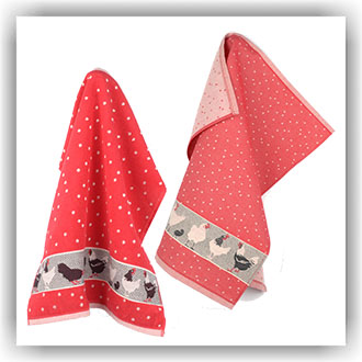 0099 Setje Kippen rood