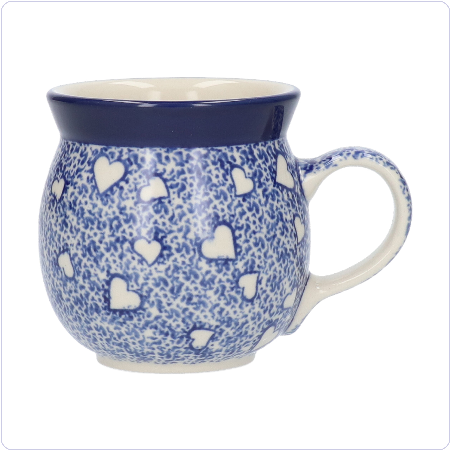 Bunzlau Bolle mok 240ml (1005) - White Hearts (3237)