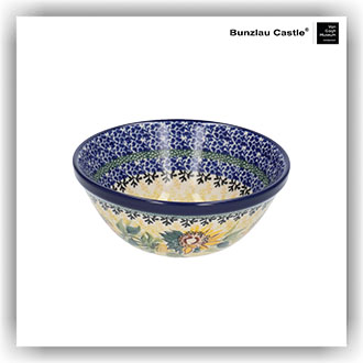 Bunzlau Diep bakje Ø14 cm (101059) - Unikat Sunflowers (5085)