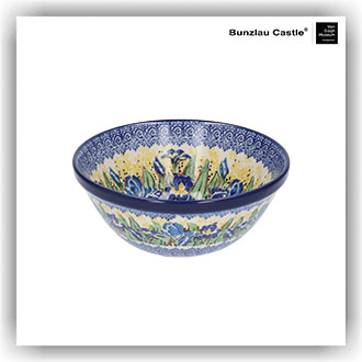 Bunzlau Diep bakje Ø14 cm (101059) - Unikat Irises (5099)