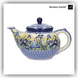 Bunzlau Theepot 1300 ml (101060) - Unikat Irises (5099)