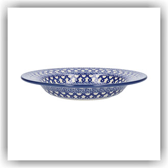 Bunzlau Diep bord met platte rand (1014) - Blue Harbour (3306)