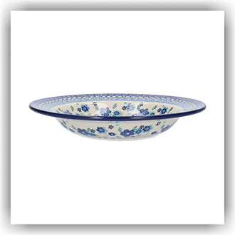 Bunzlau Diep bord met platte rand (1014) - Floral Ballet (3397)