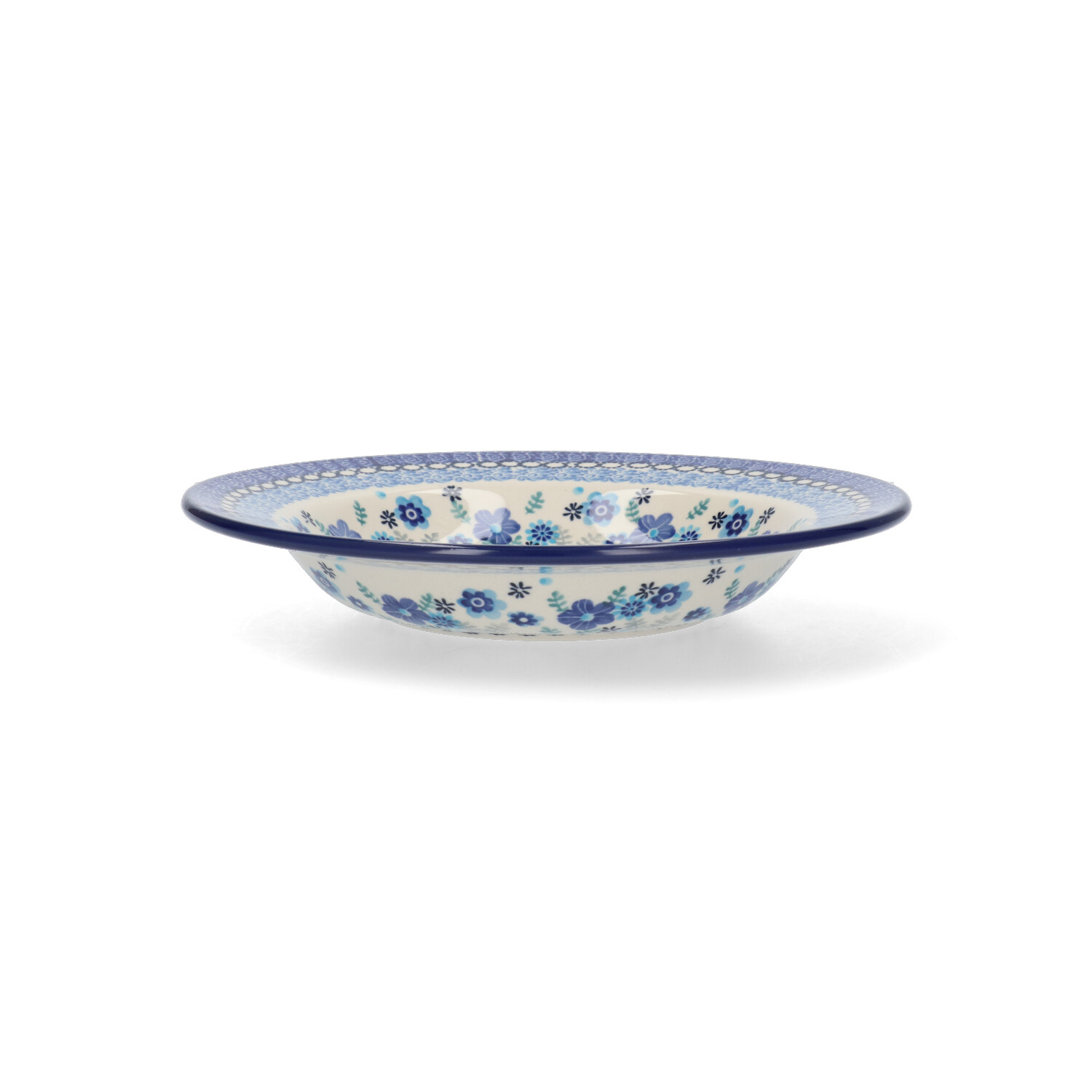 Bunzlau Diep bord met platte rand (1014) - Floral Ballet (3397)