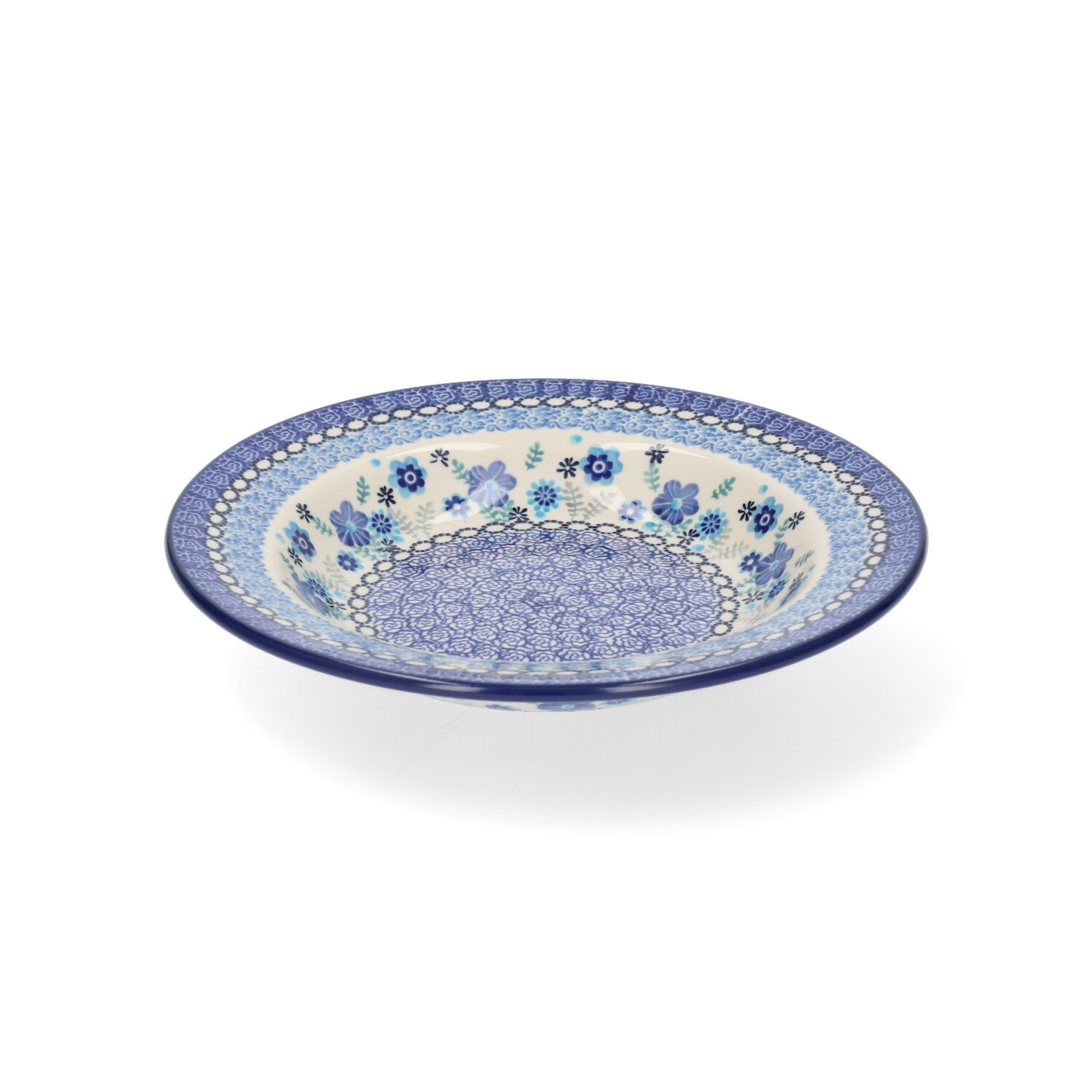 Bunzlau Diep bord met platte rand (1014) - Floral Ballet (3397)