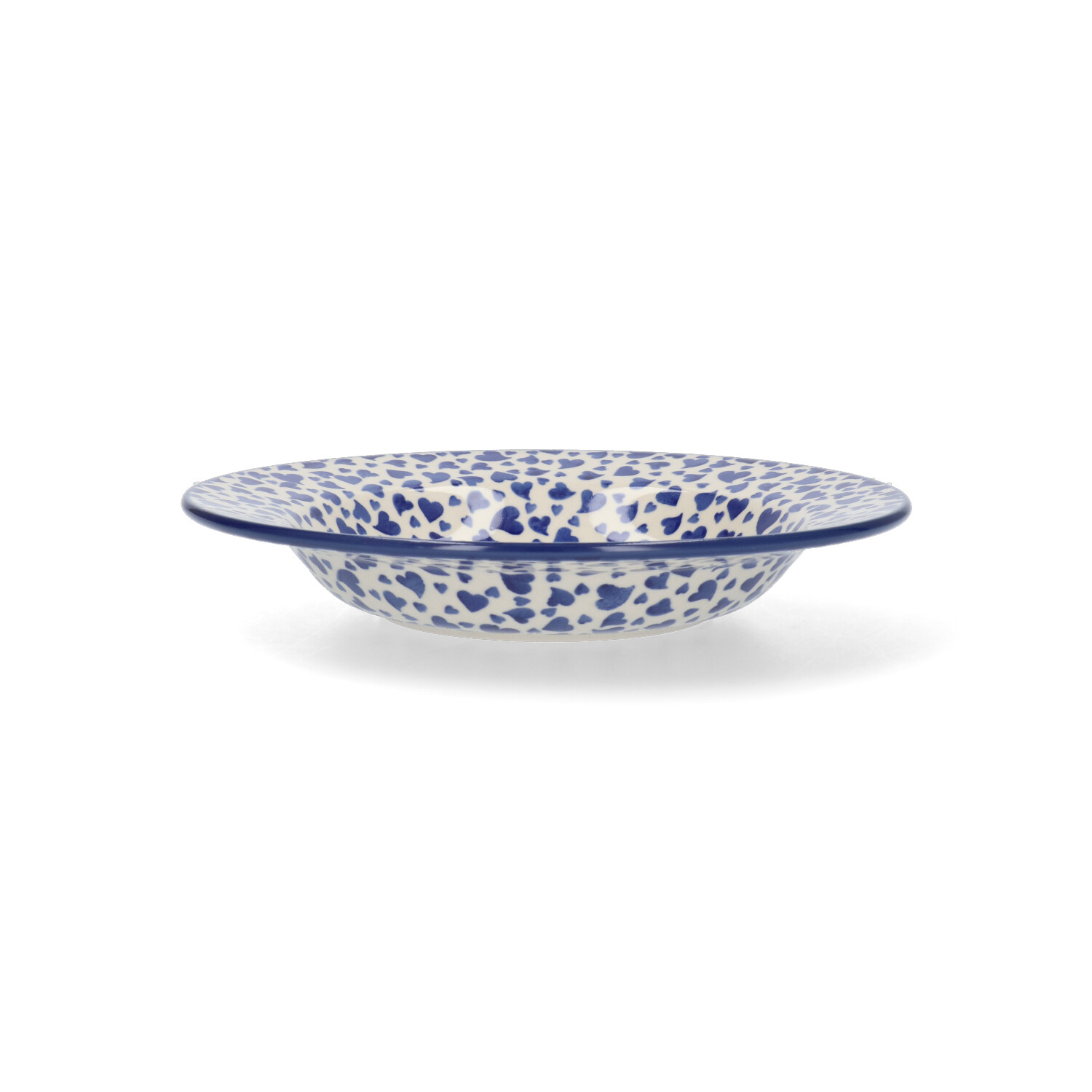 Bunzlau Diep bord met platte rand (1014) - Dancing Hearts (3411)