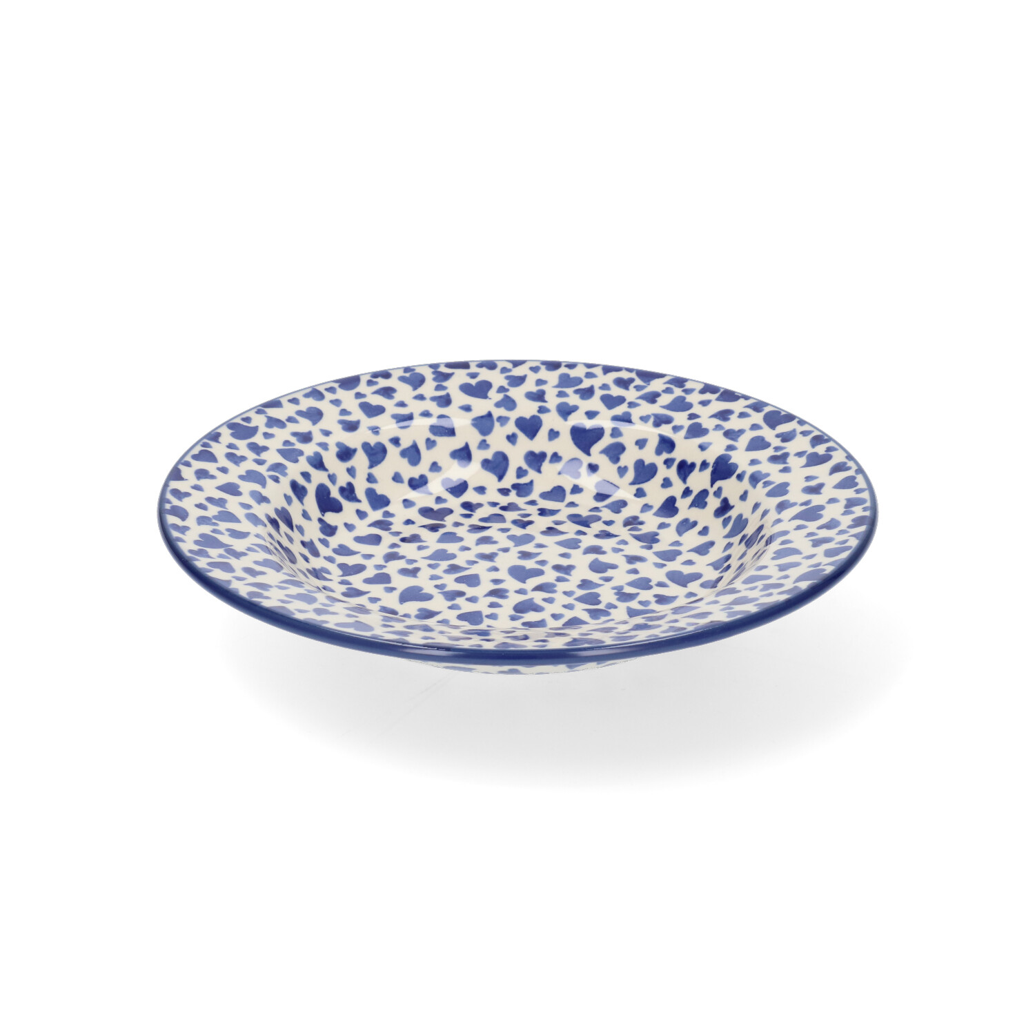 Bunzlau Diep bord met platte rand (1014) - Dancing Hearts (3411)