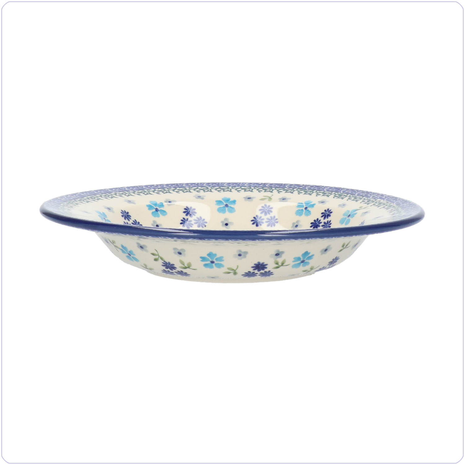 Bunzlau Diep bord met platte rand (1014) - Blossom Field (3509)