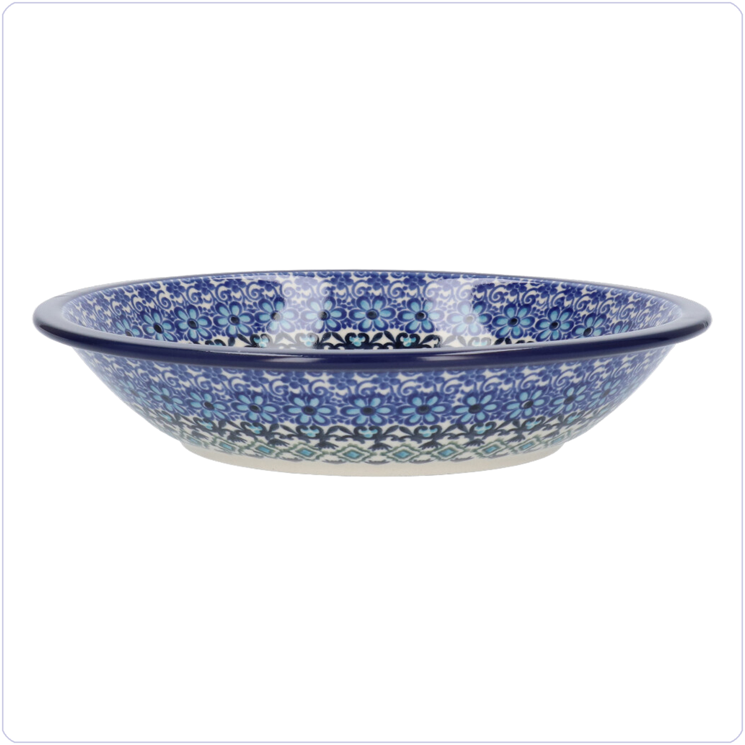 Bunzlau Diep bord zonder platte rand (1026) - Lisboa (3400)