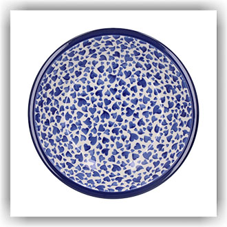 Bunzlau Diep bord zonder platte rand (1026) - Dancing Hearts (3411)