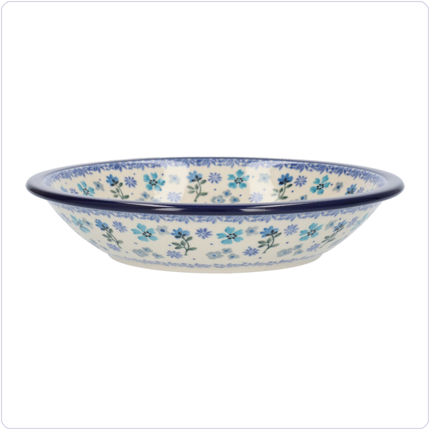 Bunzlau Diep bord zonder platte rand (1026) - Wild Daisy (3502)