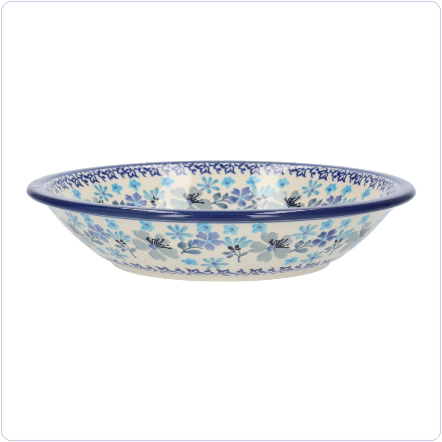 Bunzlau Diep bord zonder platte rand (1026) - Douce Fleur (3505)