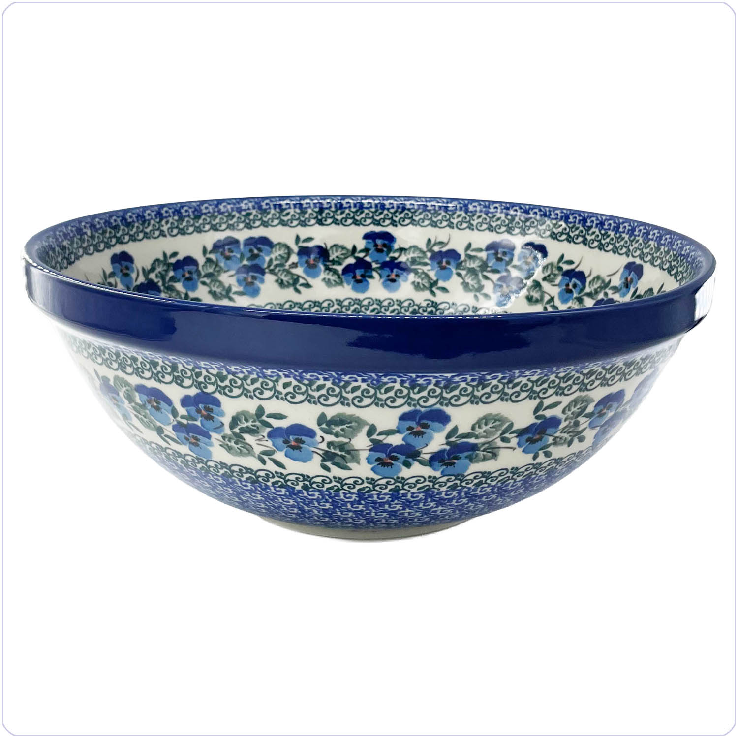 Bunzlau Diepe schaal 3470ml Ø28 (1055) - Blue Violin (2273)