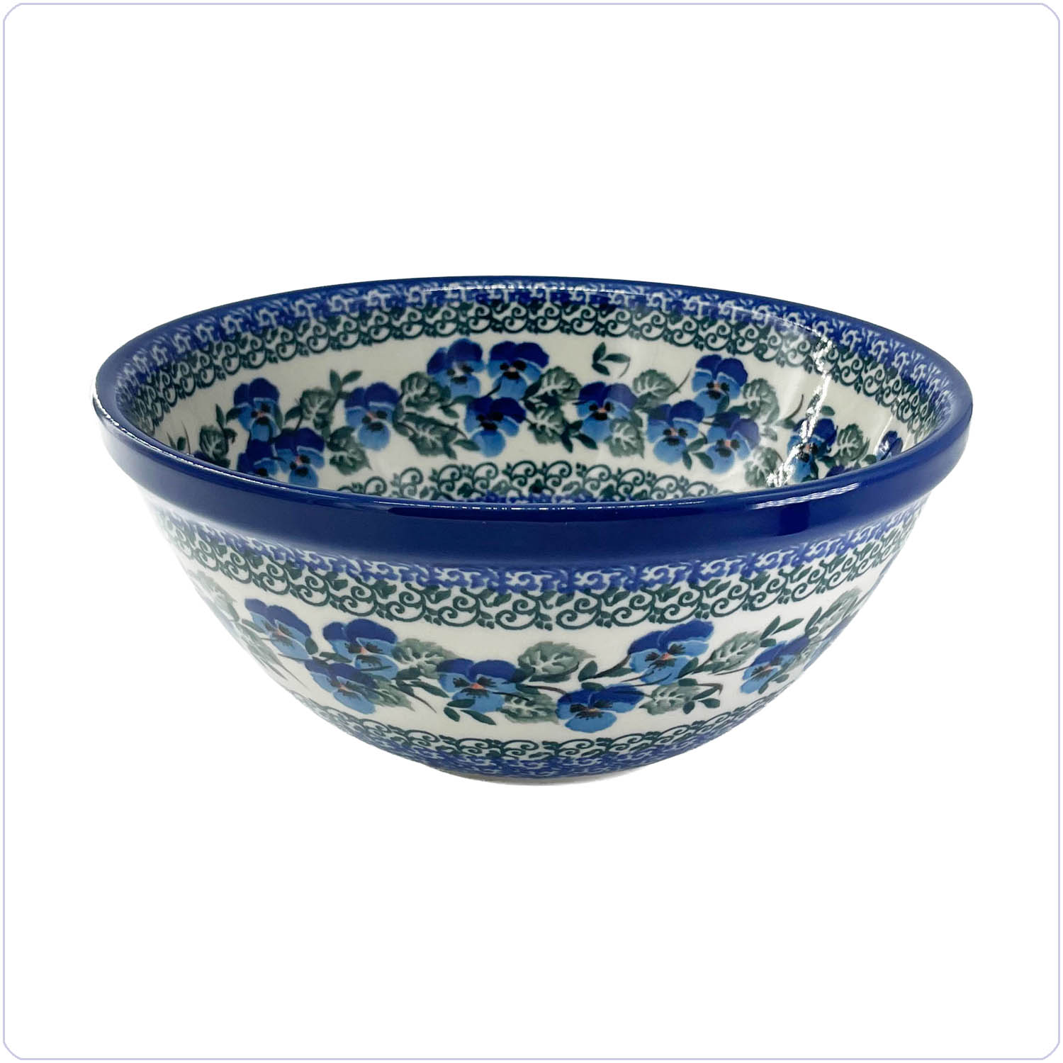 Bunzlau Diepe schaal 1270ml Ø19 (1057) - Blue Violin (2273)