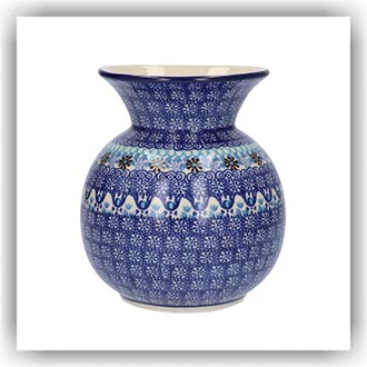 Bunzlau Vaas 17 cm hoog (1097) - Blue Coral (2187)