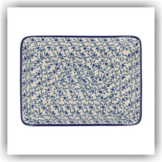 Bunzlau Rechthoekig bord M (1111) - Blue Olive (2506)