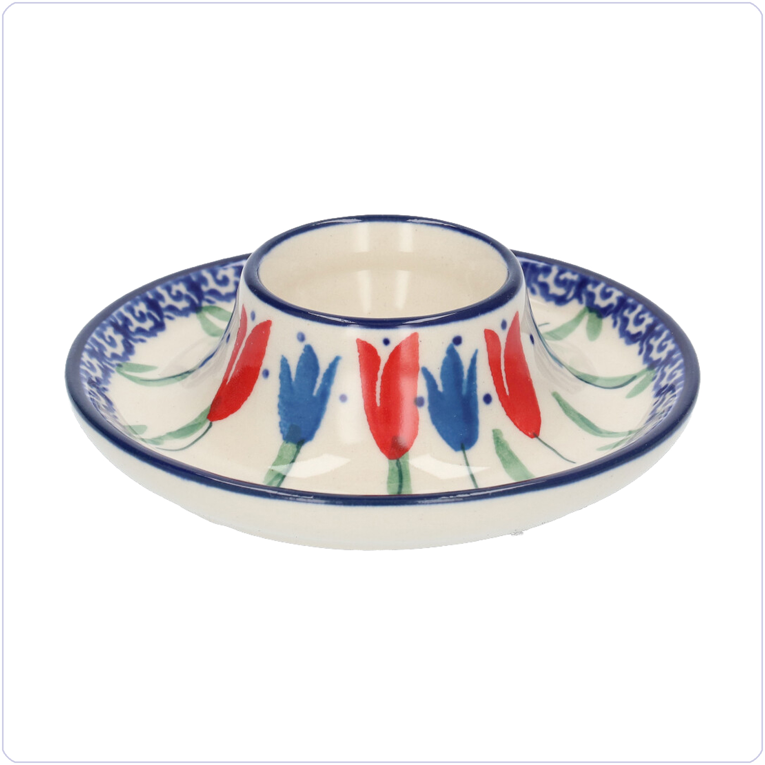 Bunzlau Platte eierdop (1145) - Tulip Royal (2599)