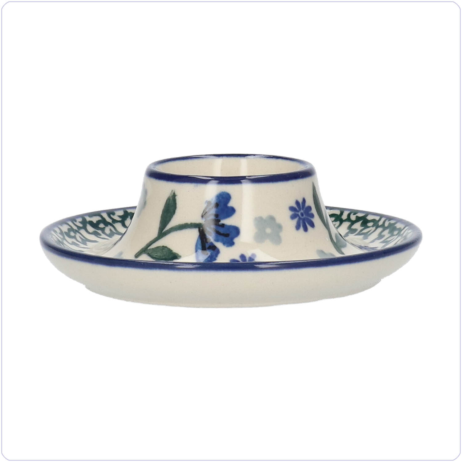 Bunzlau Platte eierdop (1145) - Blossom Blue (3507)