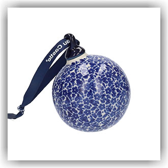 Bunzlau Kerstbal large (1184) - Indigo (2396)