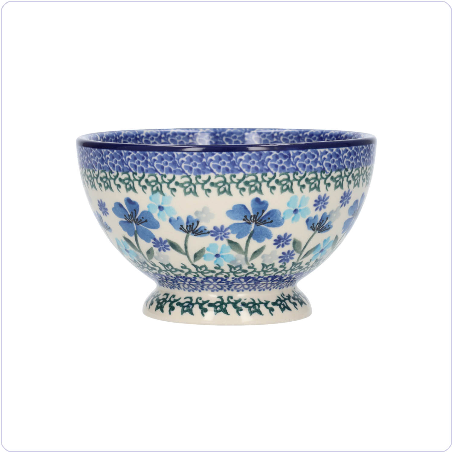 Bunzlau Schaaltje voet 630ml Ø14,5 (1206) - Blossom Blue (3507)