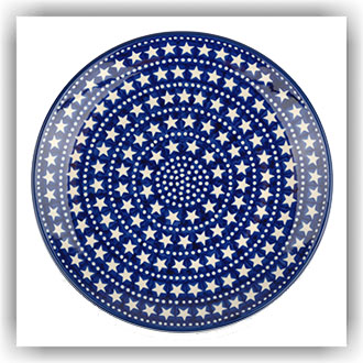 Bunzlau Dinerbord Ø25,5cm (1257) - Blue Stars (119)