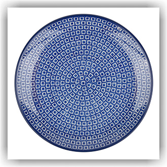 Bunzlau Dinerbord Ø25,5cm (1257) - Blue Diamond (2253)