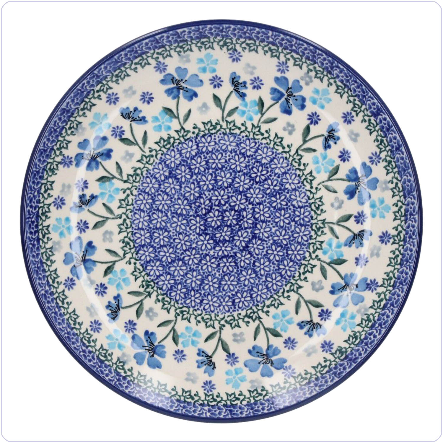 Bunzlau Dinerbord Ø25,5cm (1257) - Blossom Blue (3507)