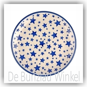 Bunzlau Gebaksbordje Ø16cm (1261) - White Stars (359A)
