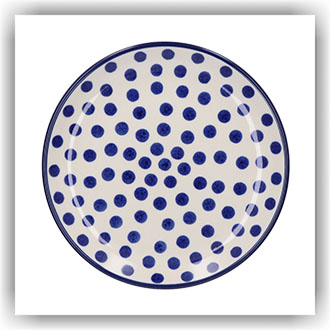 Bunzlau Gebaksbordje Ø16cm (1261) - Blue Dots (61)