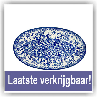 Bunzlau Ovaal bordje 21x12cm (1301) -  (2895)