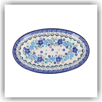 Bunzlau Ovaal bordje 21x12cm (1301) - Blossom Breeze (3396)