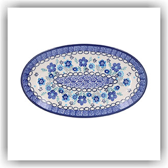 Bunzlau Ovaal bordje 21x12cm (1301) - Floral Ballet (3397)