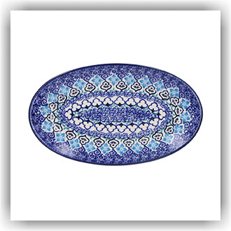 Bunzlau Ovaal bordje 21x12cm (1301) - Porto (3403)