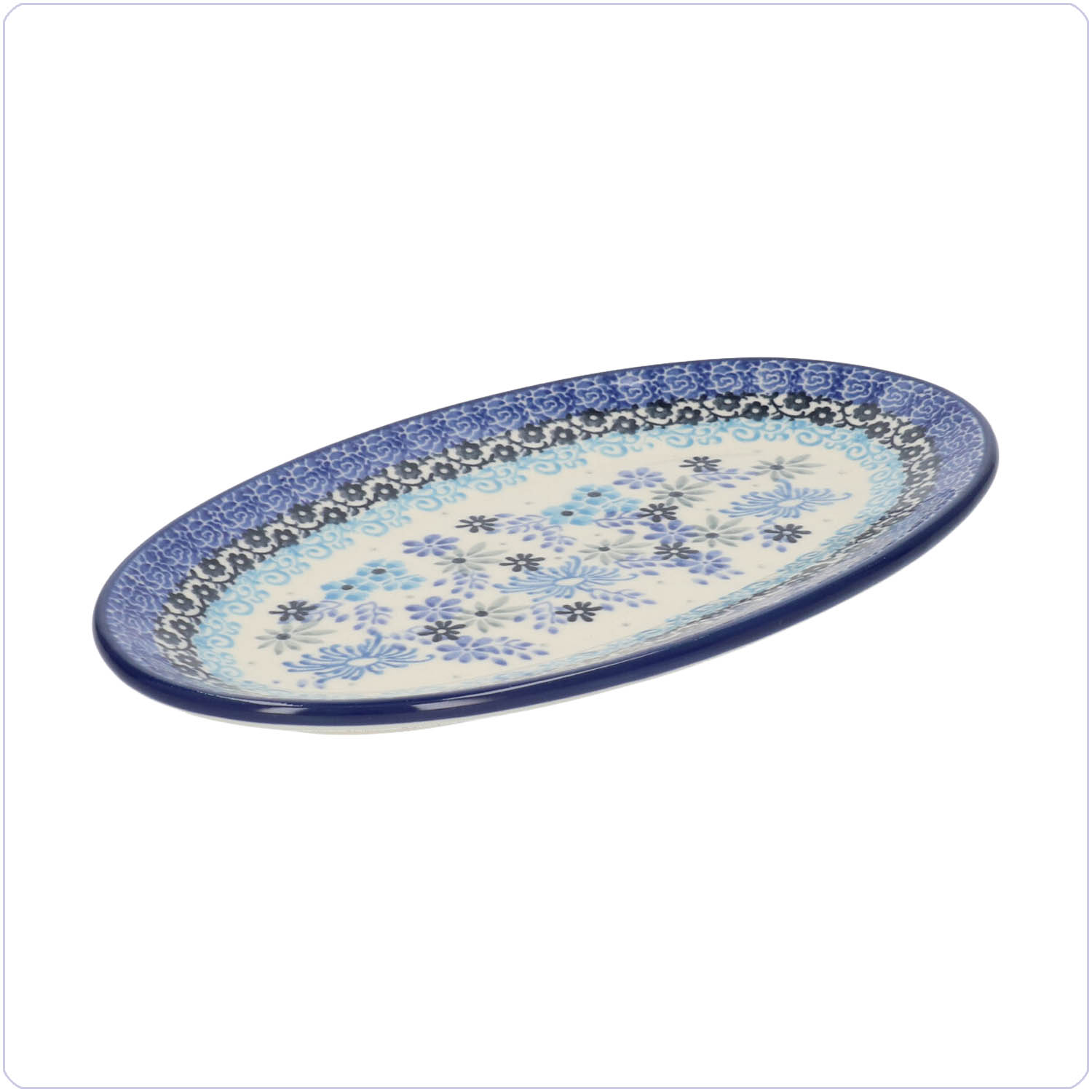 1301 Ovaal bordje 21x12cm Decor 3503 Little Meadow (zelfde decor als setje)
