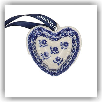 Bunzlau Kerstboomhanger hart (1319) - Midnight Blue (2546)