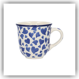 Bunzlau Tulp espresso beker 70ml (1377) - Dancing Hearts (3411)