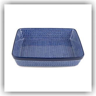 Bunzlau Ovenschaal 22x28cm (1405) - Blue Diamond (2253)