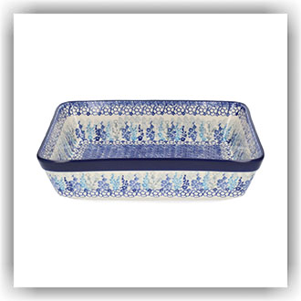 Bunzlau Ovenschaal 22x28cm (1405) - Delphinium (3315)
