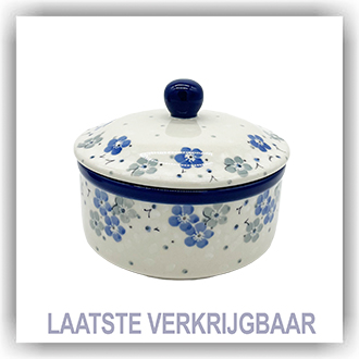 Bunzlau Lage pot met deksel (1408) - April (2381)