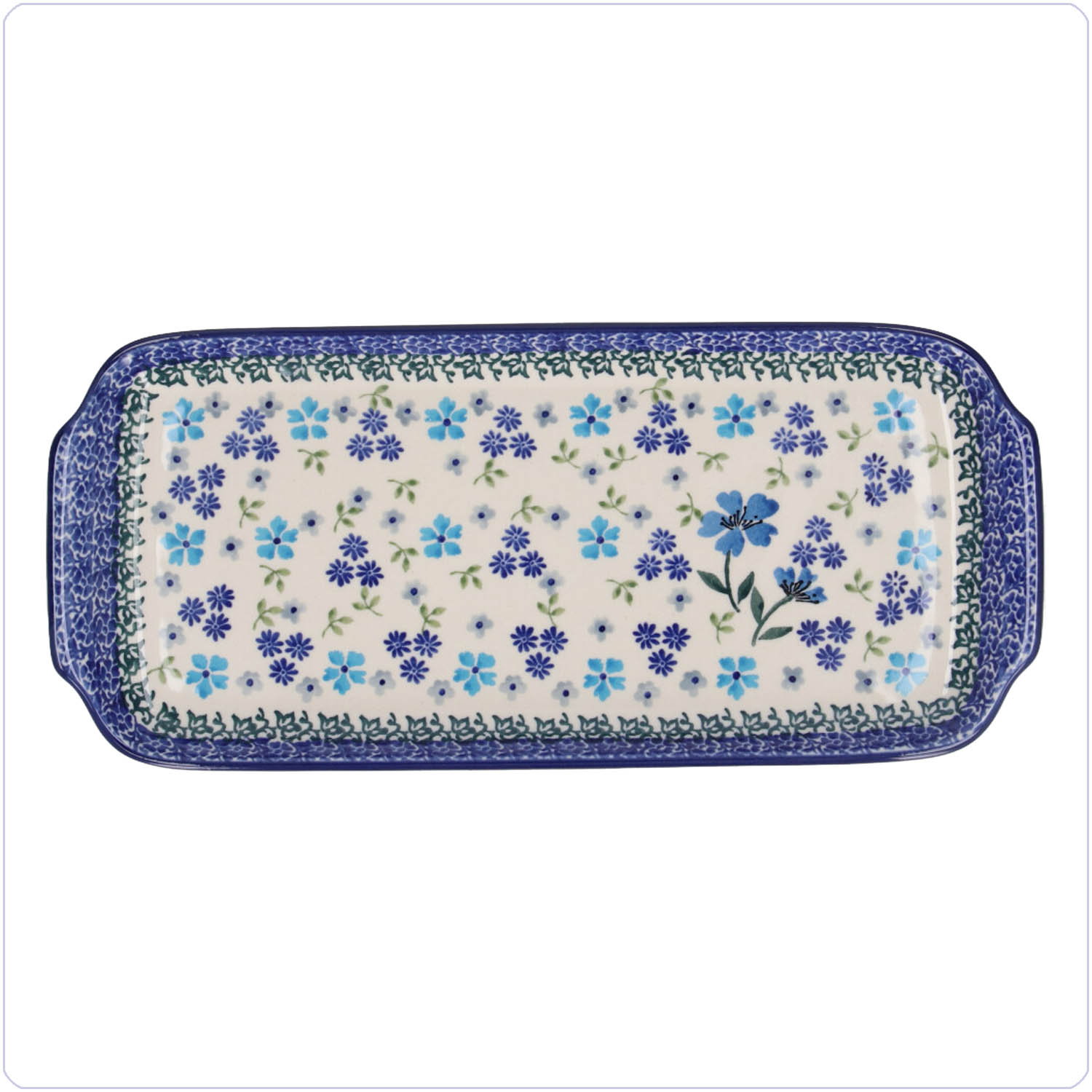 Bunzlau Presenteerschaal 14x31cm (1410) - Blossom Field (3509)