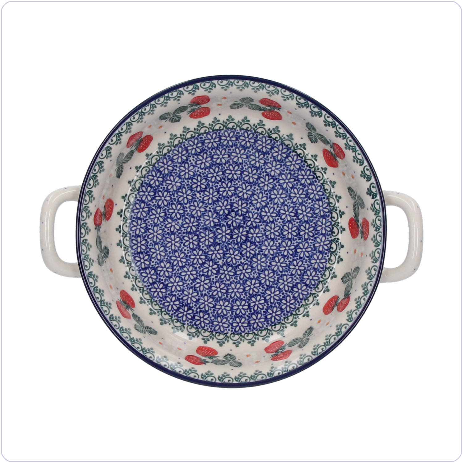 Bunzlau Ronde ovenschaal Ø21cm (1419) - Strawberry. (3494)