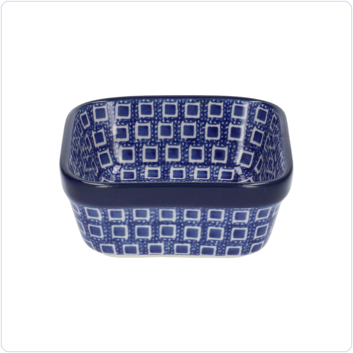 Bunzlau Vierkant bakje 10x10cm (1428) - Blue Diamond (2253)