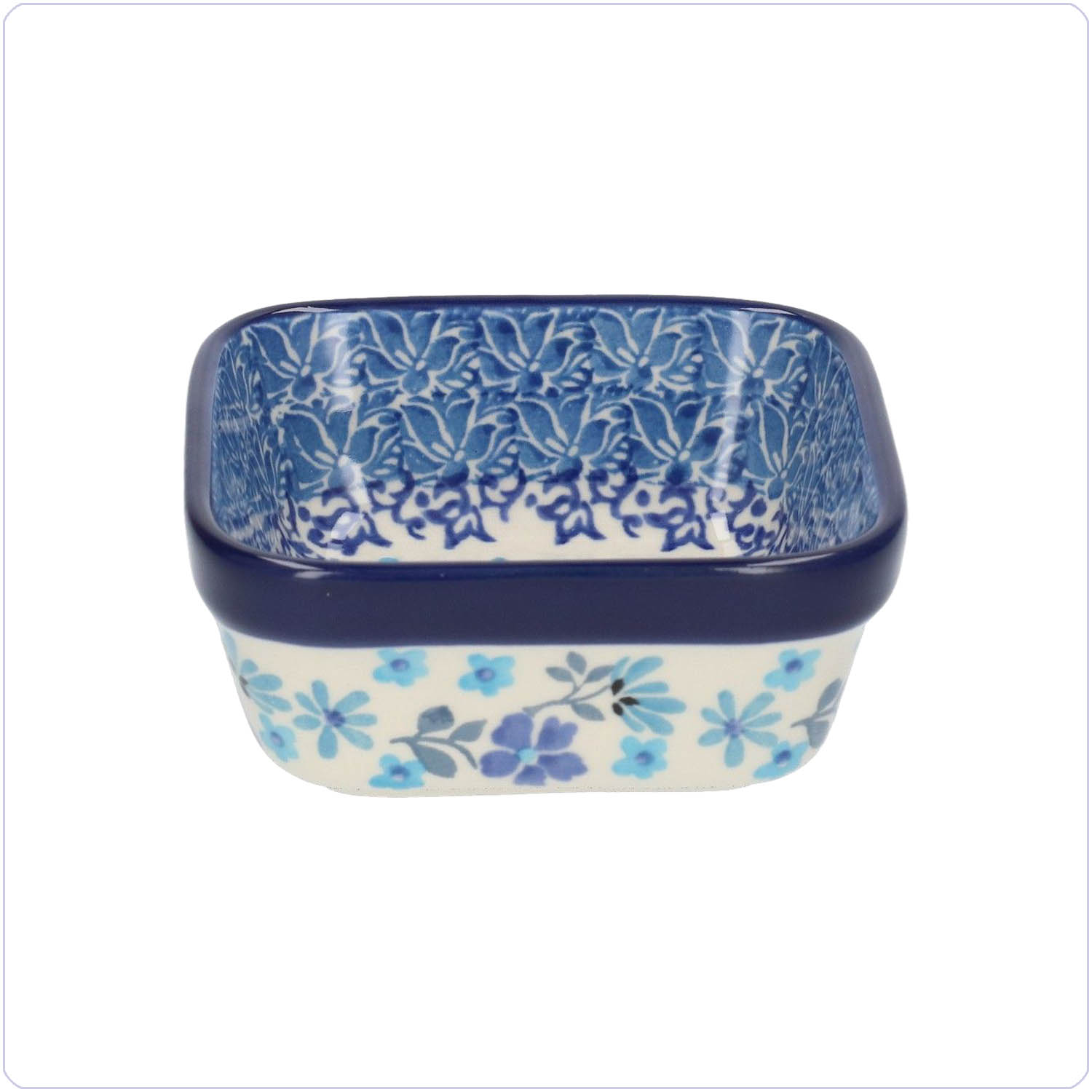Bunzlau Vierkant bakje 10x10cm (1428) - Douce Fleur (3505)