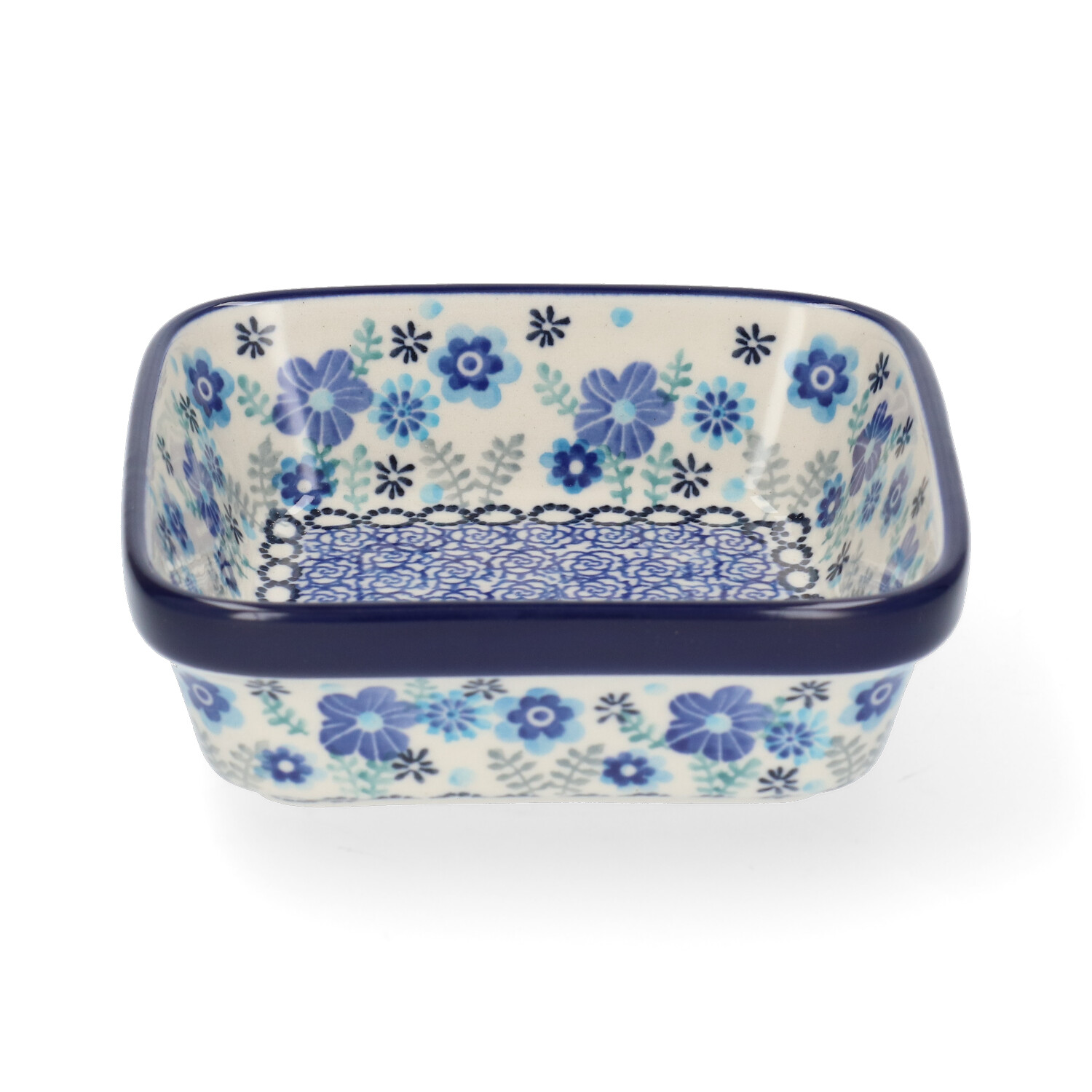 Bunzlau Vierkant bakje 350ml 13x13 (1429) - Floral Ballet (3397)