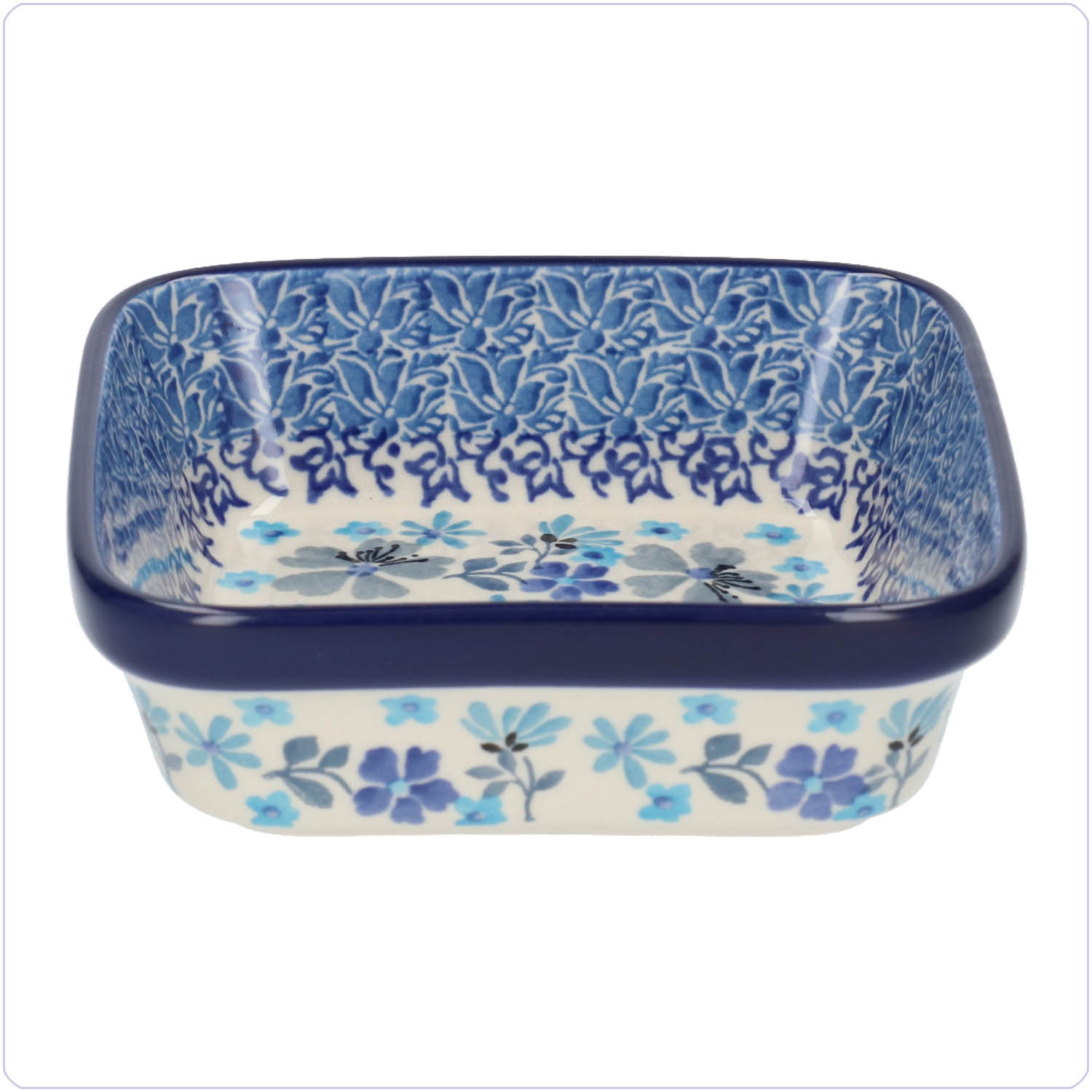 Bunzlau Vierkant bakje 350ml 13x13 (1429) - Douce Fleur (3505)