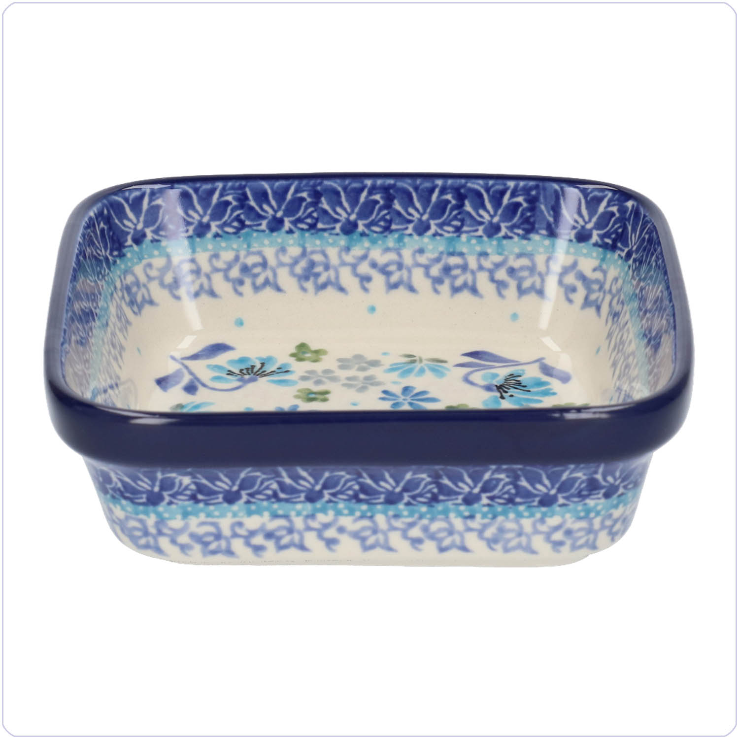 Bunzlau Vierkant bakje 350ml 13x13 (1429) - Floren (3506)