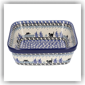 Bunzlau Ovenschaal 19x19cm (1430) - Kitten (2827)