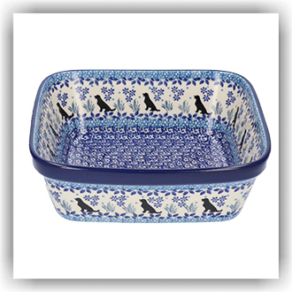 Bunzlau Ovenschaal 19x19cm (1430) - Puppy (2856)